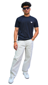 Men's prada texture black Imported T-Shirt